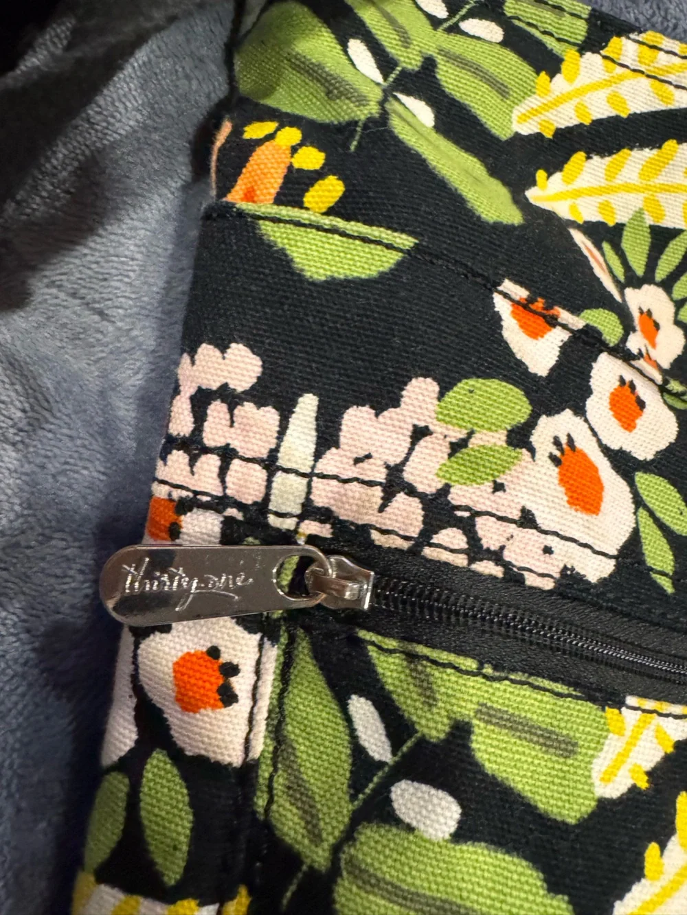 Vera Bradley Floral Quilted Crossbody Bag in Black and Orange; EUC